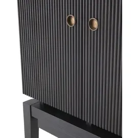 Casa Padrino Luxus Weinschrank Anthrazitgrau / Bronze 82,5 x 51 x H. 168 cm - Mahagoni Barschrank mit 2 Türen - Barmöbel - Luxus Qualität