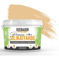 SEEBAUER diy® Silikatfarbe Braun für Innen (No. 627 Toscana Valley 5,0 Liter) Mineralfarbe Brauntöne hohe Deckkraft