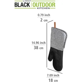 Wenko Topfhandschuhe Ada 2er-Set Silikon-Handflächen Schwarz