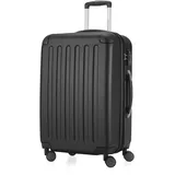 HAUPTSTADTKOFFER SPREE - Hartschalen-Koffer Trolley Rollkoffer Reisekoffer, 4 Doppel-Rollen, 65 cm, 74 L, Schwarz