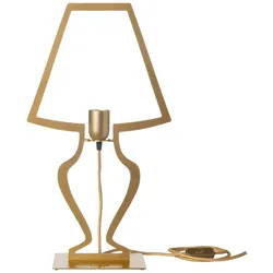 Große Silhouette-Tischlampe 30x54 cm aus stilisiertem Eisen Modernes, traumhaftes Design E27-Anschluss Made in Italy Gold
