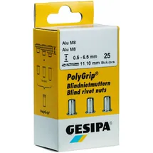 GESIPA Blindniettechnik GmbH PolyGrip Blindnietmuttern Mini-Pack Alu M 8 x 11 x 20
