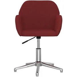 vidaXL Bürostuhl Drehbar Weinrot Stoff