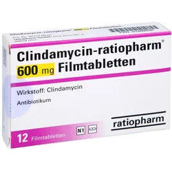 CLINDAMYCIN-ratiopharm 600 mg Filmtabletten 12 St