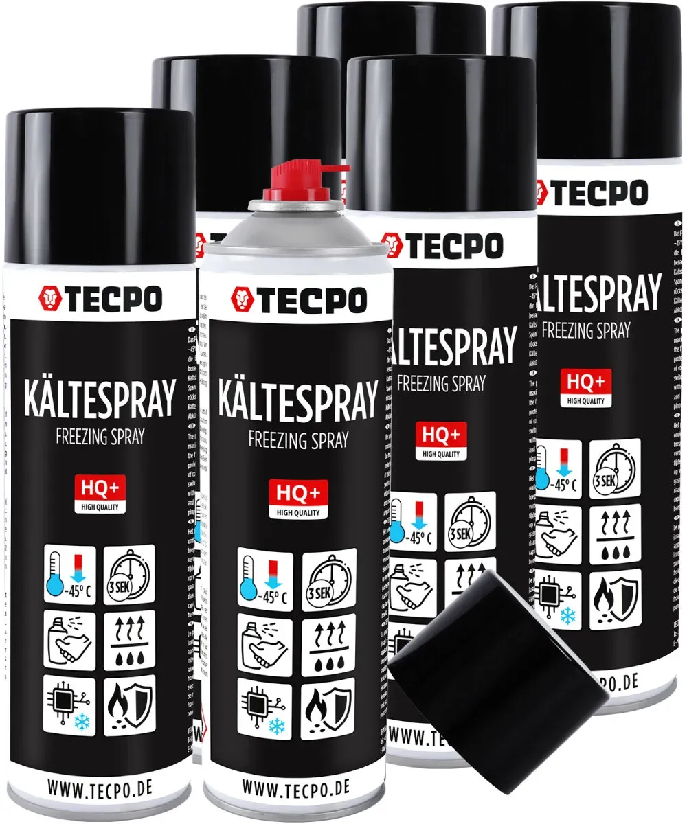 6x TECPO Kältespray Kühlspray, 500 ml