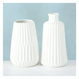 Boltze Vase Esko 2er-Set, weiß
