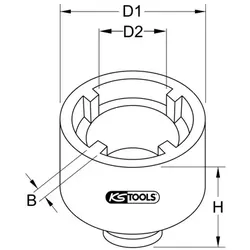 3/4" Nutmutter KM12, Zapfen innenliegend