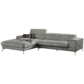 W.Schillig Eckcouch Mikrofaser 3-Sitzer Grau