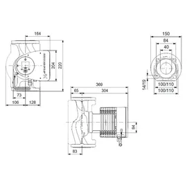 Grundfos Hocheffizienzpumpe Magna3 F 32-60 220 mm