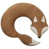 Leschi Bio-Körnerkissen "Fuchs Noah" in Hellbraun - (L)50 x (B)4 x (H)10 cm | Gr.: onesize