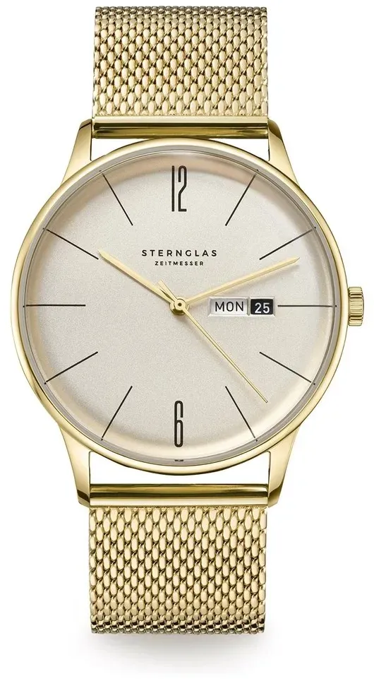 STERNGLAS - BERLIN - sepia gold - gold - milanaise/ 38MM