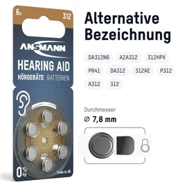 Ansmann Hörgerätebatterie 312 PR41 120 St.