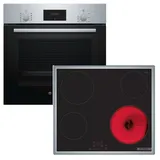 Bosch Herdset Elektro-Herd-Set Backofen + Glaskeramik-Kochfeld