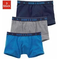 Authentic Underwear Boxer in grau-meliert, blau, marine), | Gr.: