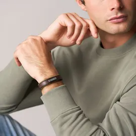 Fossil Everett Armband Leder Metall braun JA7315998 Größe 18