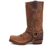 Sendra Boots - 12209 Cowboystiefel für Damen und Herren mit Schuhabsatz und eckiger Spitze - Cowboy-Stil aus braunem Leder mit Aged-Effekt - Hohe Cowboystiefel - 47 - 47 EU