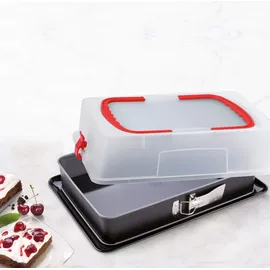 Dr. Oetker Bake & Go Rechteck-Backform mit Haube 38 x 25 cm