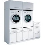 laundreezy Mehrzweckschrank-Set 186 x 200 x 68 cm Weiß