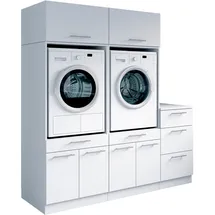 laundreezy Mehrzweckschrank-Set 186 x 200 x 68 cm Weiß