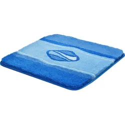 Badematte GRUND "Jewel" Gr. 1, blau, H:24mm, Polyacryl, Badematten, besonders dichter Flor, Badematten mit Streifen