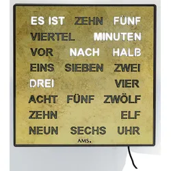 Tischuhr AMS "T1241", schwarz, Tischuhren, Digitaluhr, Wanduhr, Quarzuhr, Esszimmer, Wohnzimmer, Arbeitszimmer