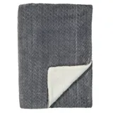 SCHIESSER Sherpa-Decke Elsa | 150 x 200 cm | Dunkelgrau