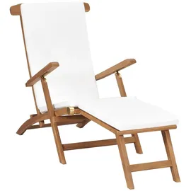 vidaXL Gartenliege 62 x 0 x 92 cm Cremeweiß