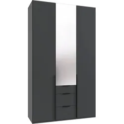 Drehtürenschrank WIMEX, grafit, griffe schwarz, B:135cm H:236cm T:58cm, Holzwerkstoff, Schränke