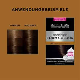 John Frieda Precision Foam Colour 4N dunkelbraun 1 Anwendung