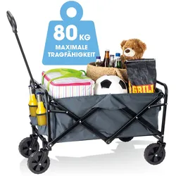 EASYmaxx Bollerwagen faltbar grau