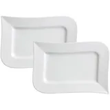Ritzenhoff & Breker Ritzenhoff Breker Servierplatten Weiß, Keramik, 17x2x26 cm, Tischkultur & Servieren, Servierplatten