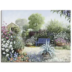 Artland Leinwandbild »Ruhiger Garten«, Garten, (1 St.), auf Keilrahmen gespannt Artland Farbe Bild(er): grün