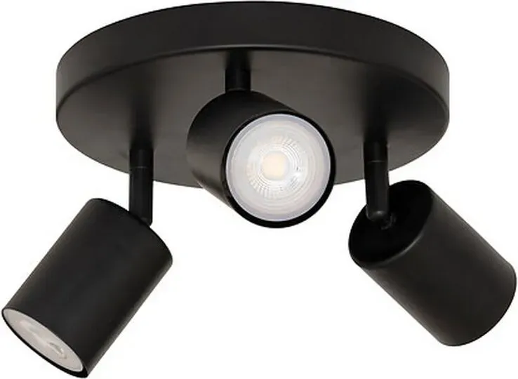 Vico Deckenleuchte 3 Lampen Durchm. 20 cm schwarz Metall