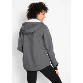 bonprix Funktionsjacke BONPRIX, Damen, Gr. 48, grau (schiefergrau meliert), Softshell;Web, Obermaterial: 100% Polyester. Futter: 100% Polyester.