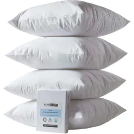 Homescapes Kissenbezug 4er-Set 60 x 60 cm Weiss