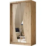 altdecor Kleiderschrank, Eiche Artisan, Holzwerkstoff, 120x216x61 cm, Schlafzimmer, Kleiderschränke