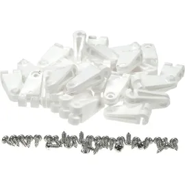 sunprotect 12502 Montage-Set für Seilspann-Markise / Sonnensegel / Sonnenschutz für Pergola Wintergarten Terrasse, silber/weiß, 37-teilig (1 Set)