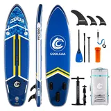 COOLCAA Stand Up Paddling Board mit Premium SUP Zubehör, Tragkraft bis 210kg, SUP Board für Erwachsene und Jugendliche Aller Niveaus