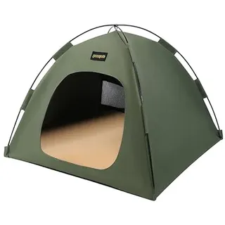 SOLAPOLLO Haustier Zelt Nester, Katze und Hund Zelt,Vier Jahreszeiten Universal, Abnehmbar, Faltbar, Tragbar, Outdoor Reise Sonnenschirm(Grün, M)
