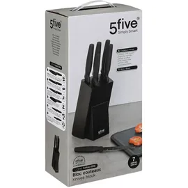 5Five Simply Smart Messerblock 7-tlg. Schwarz