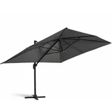 Oviala Business Freistehender Sonnenschirm 3x4m aus anthrazitgrauem Aluminium