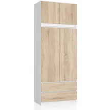 Akord Kleiderschrank Akord S90 90 x 234 x 51 cm Weiß