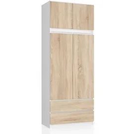 Akord Kleiderschrank Akord S90 90 x 234 x 51 cm Weiß