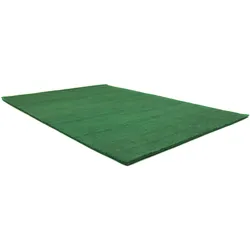 Wollteppich MORGENLAND "GABBEH FEIN FLOWY", grün, B:200cm H:19mm L:300cm, Wolle, Teppiche, reine Schurwolle, einfarbig, Wohnzimmer