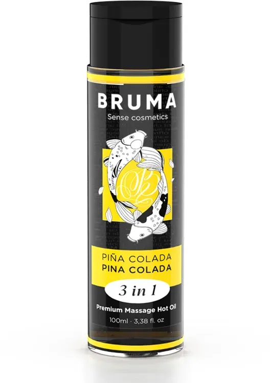 BRUMA - PREMIUM-MASSAGEÖL MIT WÄRMEEFFEKT, PINA COLADA-GESCHMACK 3 IN 1 - 100 ML