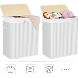 Songmics Wäschesortierer weiß