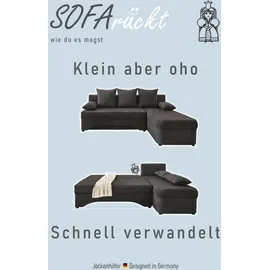 Jockenhöfer Ecksofa Mikrofaser L-Form 3-Sitzer Grün