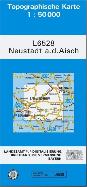 Topographische Karte Bayern Neustadt A. D. Aisch  Karte (im Sinne von Landkarte)
