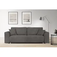 INOSIGN 3-Sitzer Beatrice Schlafsofa mit Bettkasten, incl. 2 Zierkissen, grau
