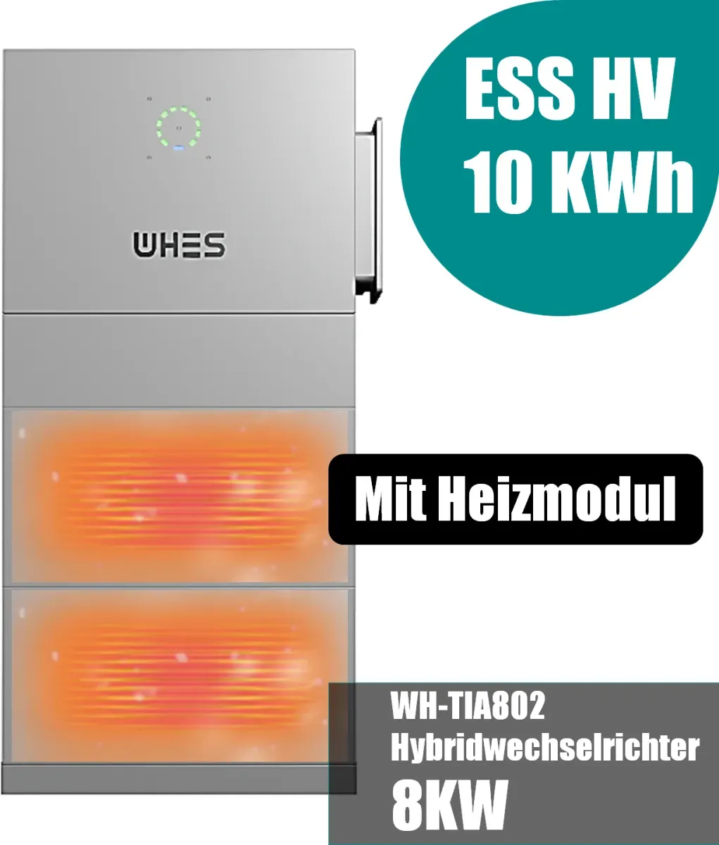 WHES PowerPod Agave-TH dreiphasiges Hochspannungs-Hybrid-All-in-One-BESS 8KW/10KWh mit Heizmodul